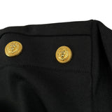 Balmain Felpa Chiusa Mezzo Collo Tinta Unita con Logo per Bambina FHFHF NERO BALMAIN 