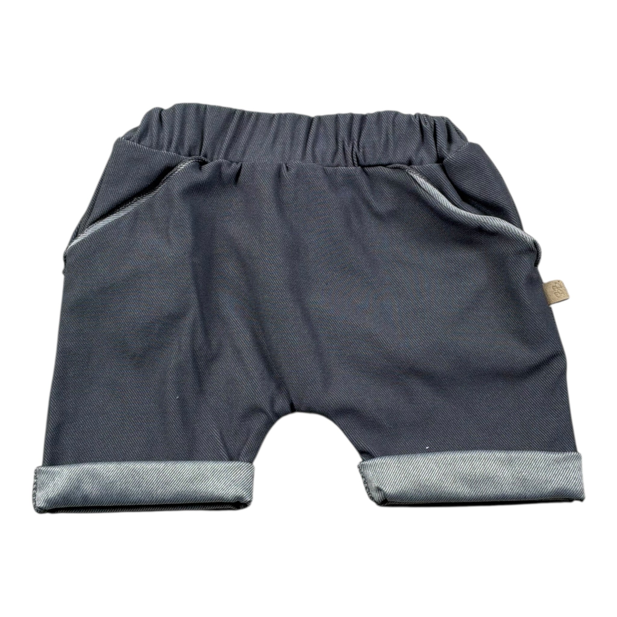 Bamboom+Babies Bermuda Tinta Unita con Elastico In Vita per Neonato 851 BLU BAMBOOM+BABIES 