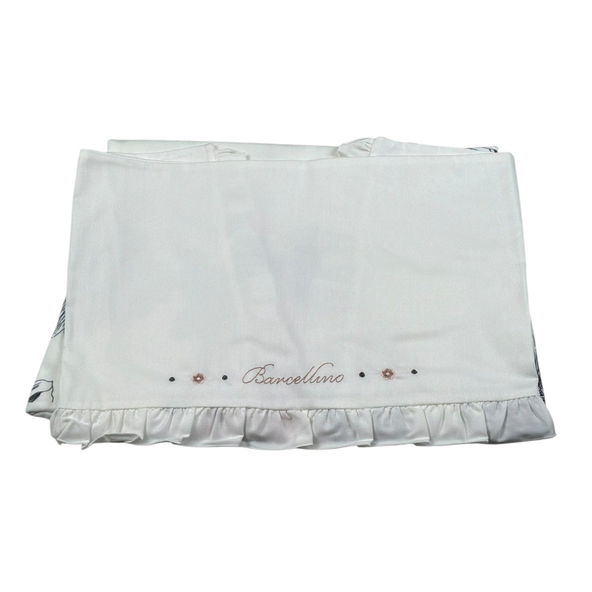 Barcellino Coperta tinta unita Stampa Fantasia Bianco per Neonata 106314 BIANCO BARCELLINO 