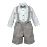 Barcellino Completo 3 Pezzi Camicia-Bermuda-Papillon per Neonato 110606 BIANCO BARCELLINO 