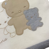 Barcellino Coperta Bicolore con Stampa per Neonato 120108 BIANCO BARCELLINO 