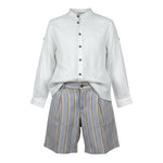 Barcellino Completo 2 Pezzi Camicia-Bermuda per Bambino 120110 BIANCO BARCELLINO 