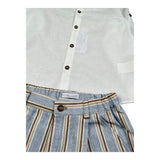 Barcellino Completo 2 Pezzi Camicia-Bermuda per Neonato 120110N BIANCO BARCELLINO 