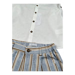 Barcellino Completo 2 Pezzi Camicia-Bermuda per Bambino 120110NJX BIANCO BARCELLINO 