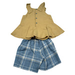 Barcellino Completo 2 Pezzi Camicia-Short per Bambina 120615 SENAPE BARCELLINO 