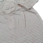 Barcellino Tutina Tinta Unita con Fantasia A Righe per Neonata 120901 ROSA BARCELLINO 