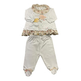 Barcellino Completo 2 Pezzi Shirt-Ghettina per Neonata 121008 BIANCO BARCELLINO 