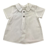 Barcellino Camicia Tinta Unita Mezza Manica per Neonato 9059 BIANCO BARCELLINO 
