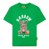 Barrow Kids T-Shirt Girocollo tinta unita con Stampa Verde per Bambino F4BKJUTH074 VERDE BARROW KIDS 