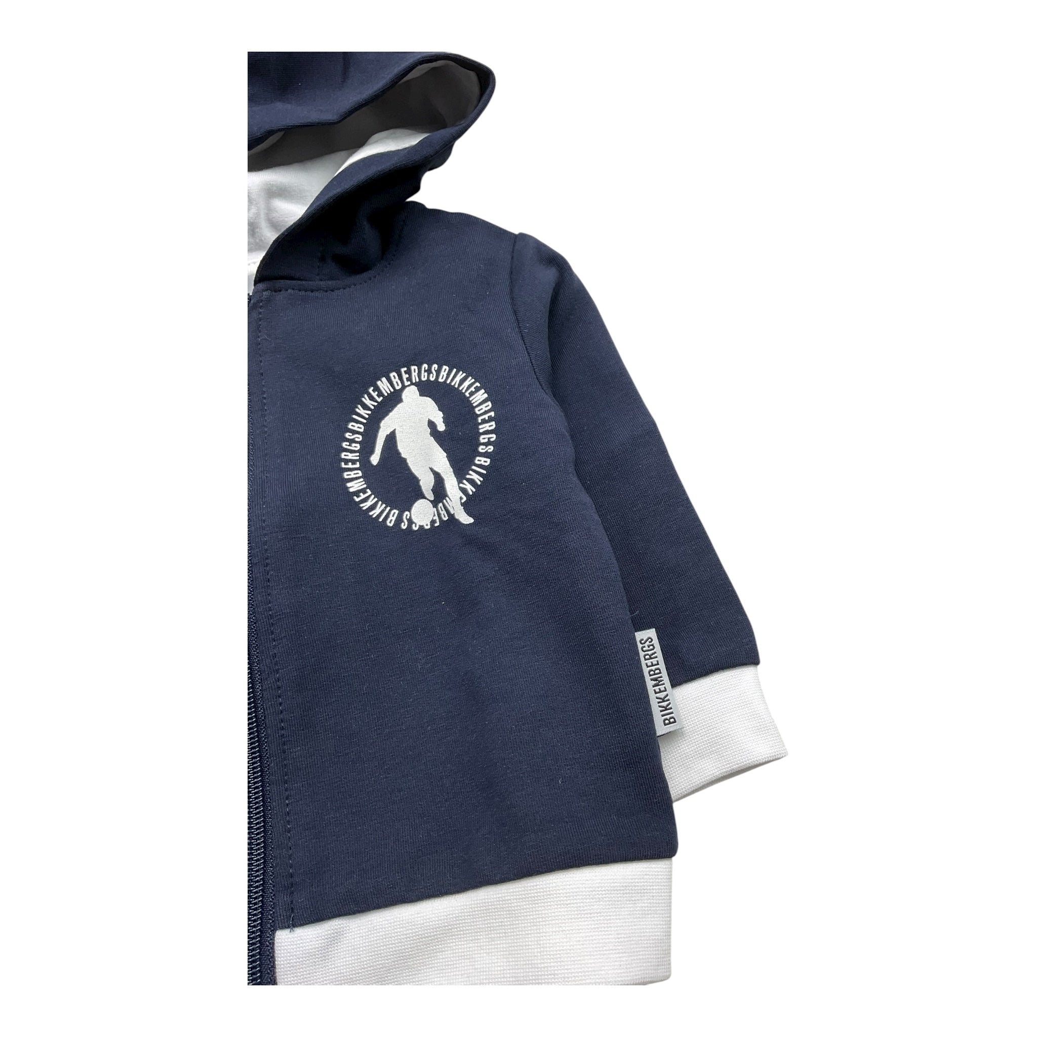 Bikkembergs Felpa con Zip E Cappuccio Tinta Unita per Neonato BK1759 BLU BiKKEMBERGS 