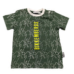 Bikkembergs T-Shirt Girocollo Tinta Unita con Stampe per Neonato BK2143 VERDE BiKKEMBERGS 