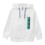 Bikkembergs Completo 2 Pezzi Felpa-Bermuda Tinta Unita per Bambino BK3017 BIANCO BiKKEMBERGS 