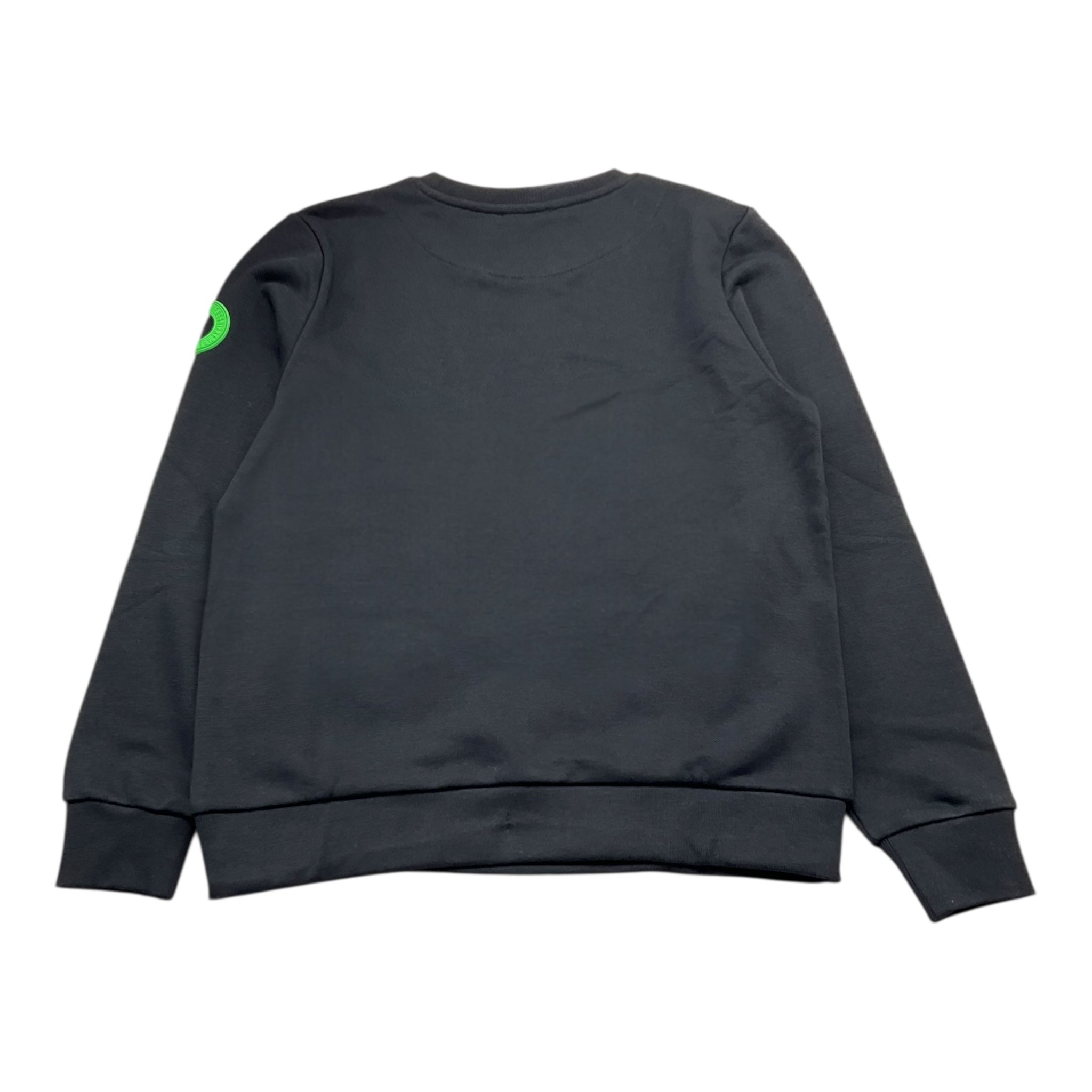 Bikkembergs Felpa Tinta Unita Girocollo con Stampa per Bambino BK3150 NERO BiKKEMBERGS 