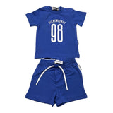 Bikkembergs Completo 2 Pezzi Tinta Unita T-Shirt-Bermuda per Neonato BK3416 BLU BiKKEMBERGS 