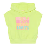 Billieblush Felpa Smanicata Tinta Unita con Cappuccio per Bambina U20846 GIALLO FLUO BillIEBLUSH 