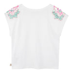 Billieblush Canotta Tinta Unita con Paillettes per Bambina U20994 BIANCO BillIEBLUSH 