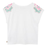 Billieblush Canotta Tinta Unita con Paillettes per Bambina U20994 BIANCO BillIEBLUSH 
