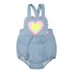 Billieblush Pagliaccetto In Denim Tinta Unita con Stampa per Neonata U21005X AZZURRO BillIEBLUSH 