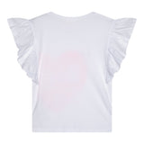 Billieblush T-Shirt Tinta Unita con Stampa per Bambina U21045 BIANCO BillIEBLUSH 
