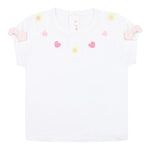 Billieblush T-Shirt Tinta Unita con Stampa per Neonata U21105 BIANCO BillIEBLUSH 