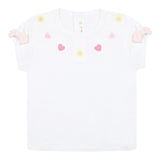 Billieblush T-Shirt Tinta Unita con Stampa per Neonata U21105 BIANCO BillIEBLUSH 