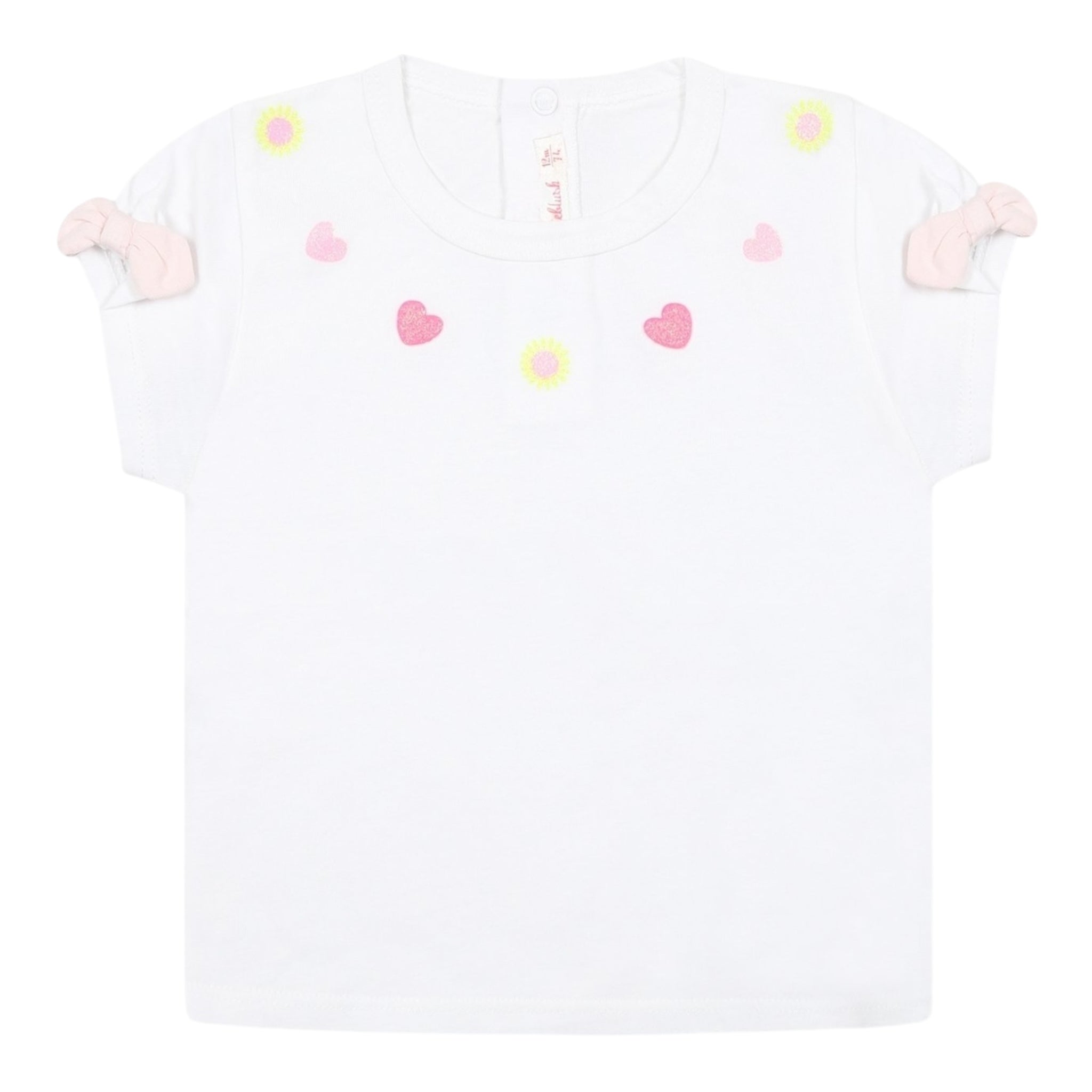 Billieblush T-Shirt Tinta Unita con Stampa per Neonata U21105 BIANCO BillIEBLUSH 