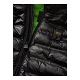 Blauer Giubbino Tinta Unita con Zip E Cappuccio per Bambino 24BLKC02365 NERO BLAUER 