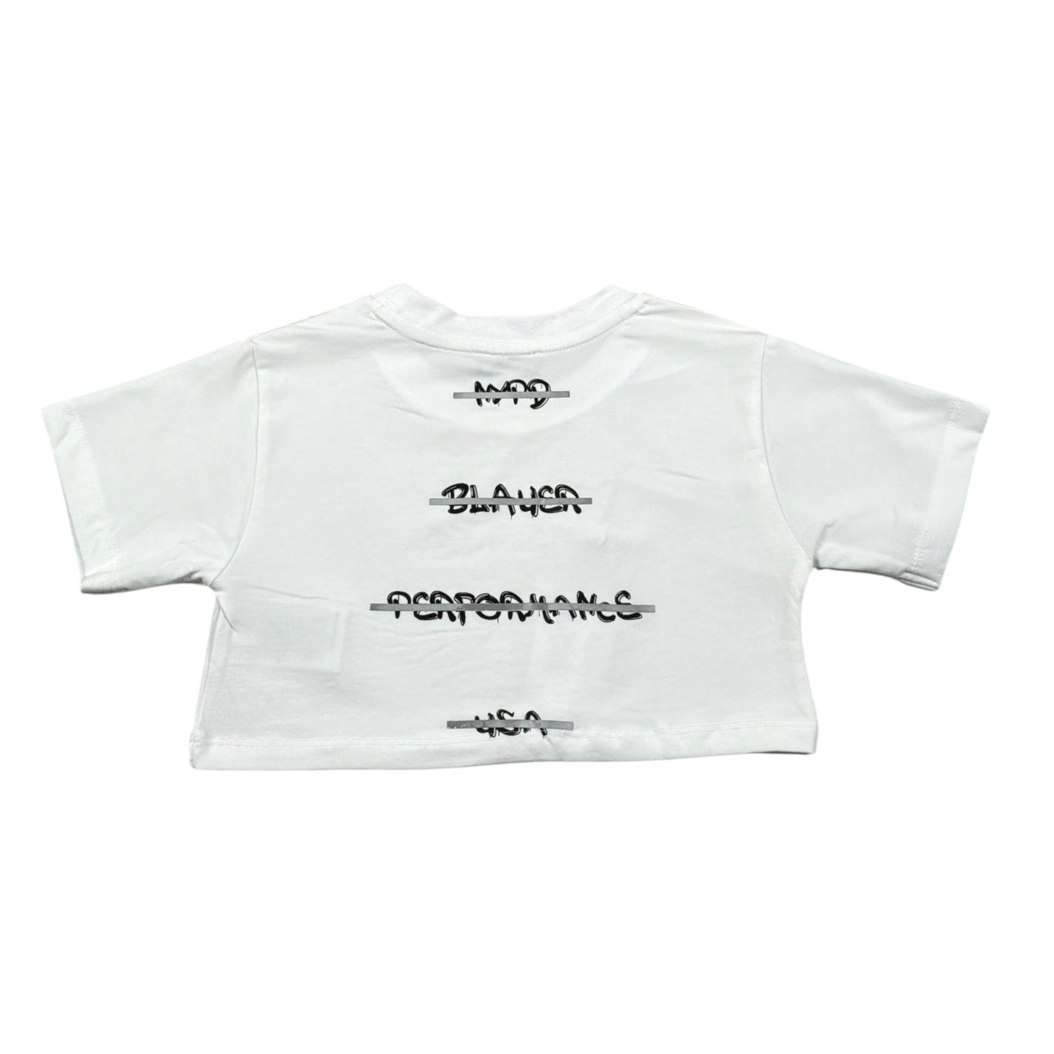 Blauer T-Shirt Girocollo Tinta Unita con Stampa per Bambina 25SBLGH02550X BIANCO BLAUER 
