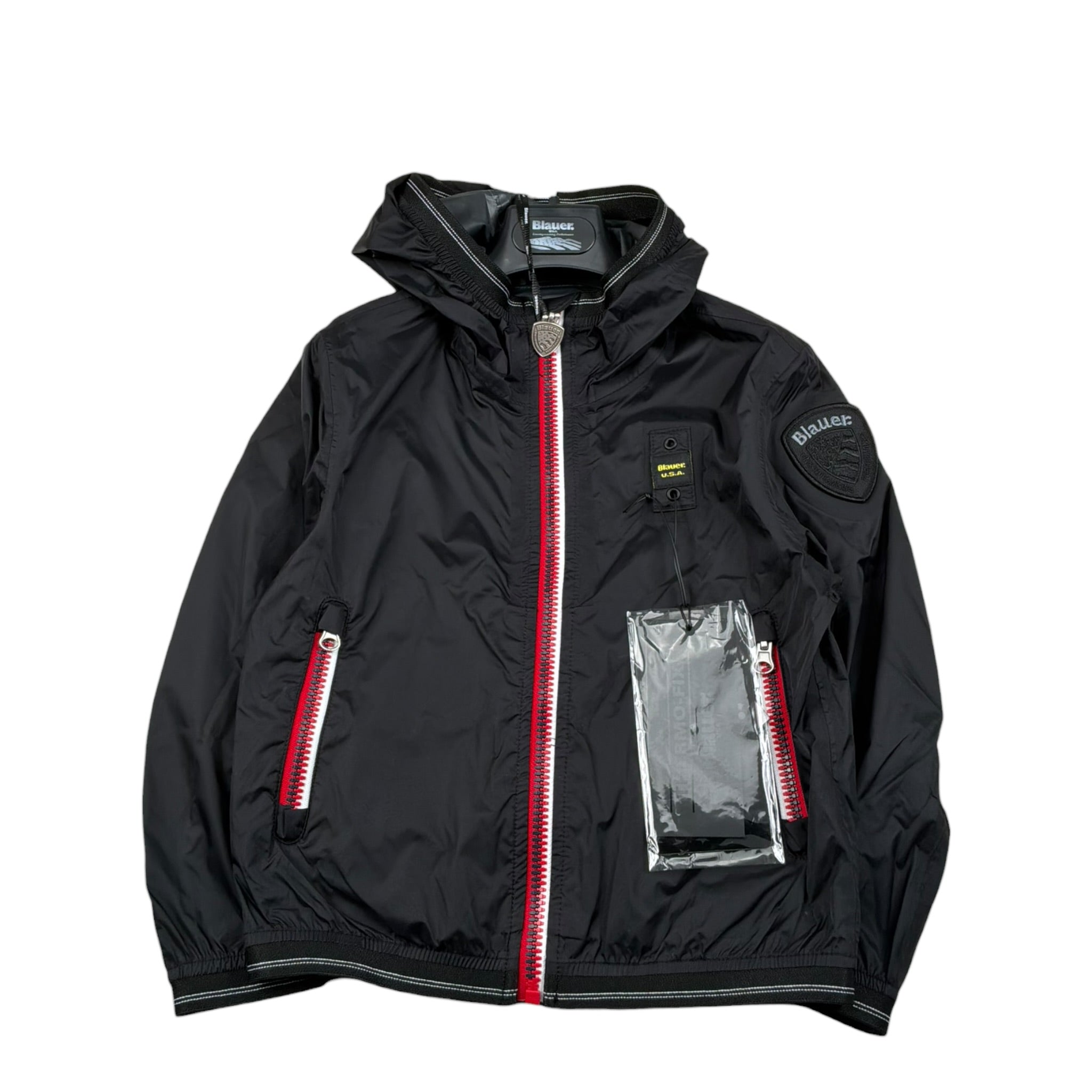 Blauer Giubbino Tinta Unita con Cappuccio per Bambino 25SBLKC11440X NERO BLAUER 