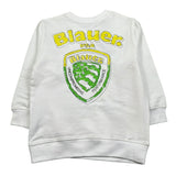 Blauer Felpa Chiusa Girocollo Tinta Unita con Stampa per Neonato 25SBLKF03551N BIANCO BLAUER 
