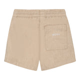 Boss Bermuda Tinta Unita con Elastico In Vita per Bambino J5198804 BEIGE BOSS 