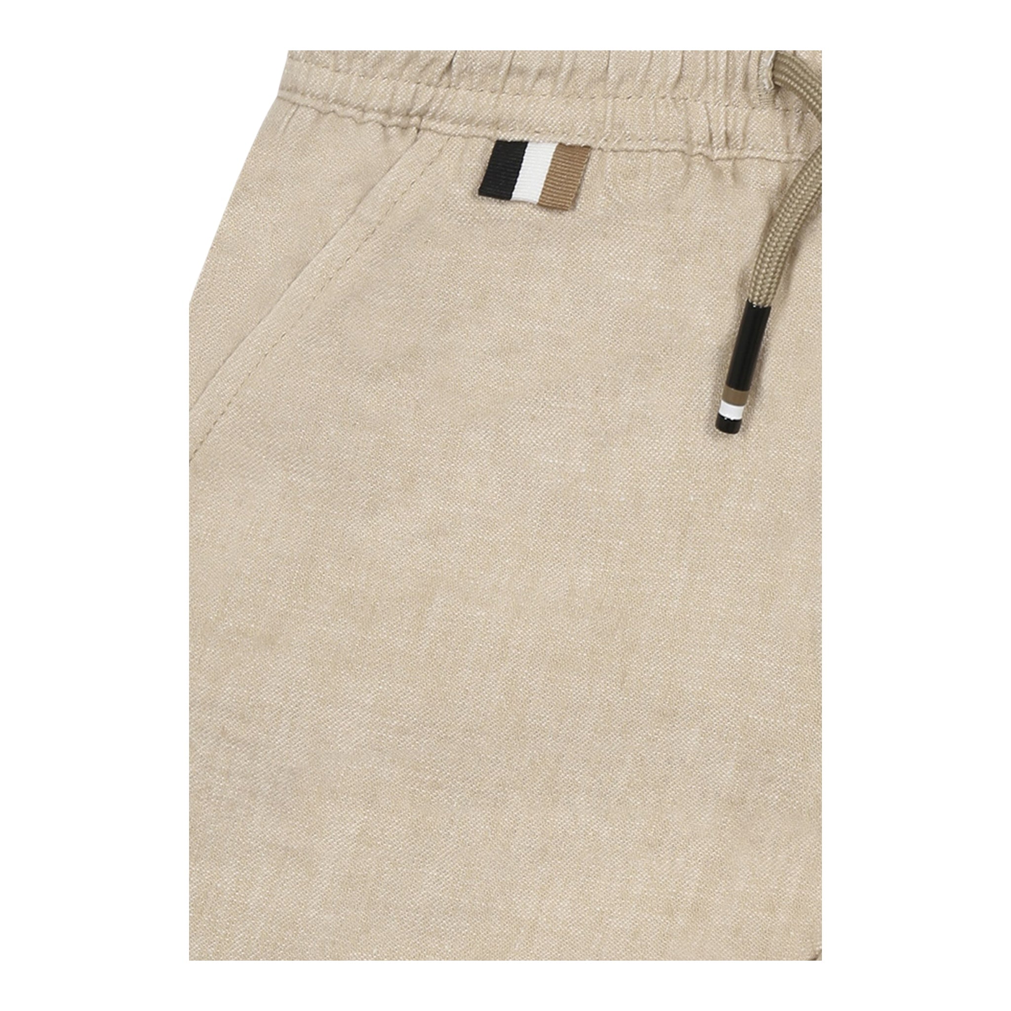 Boss Bermuda Tinta Unita con Elastico In Vita per Neonato J52082X BEIGE BOSS 