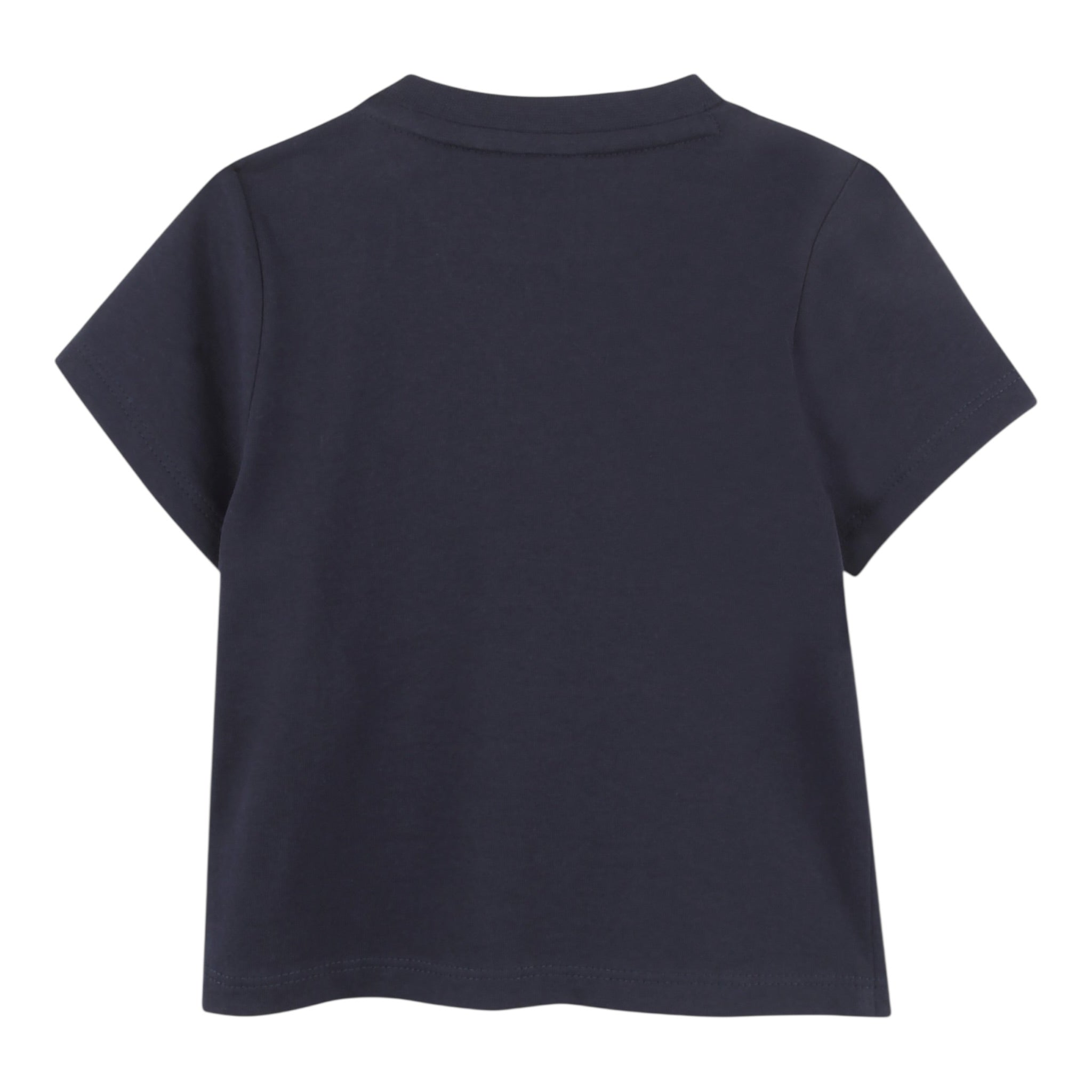 Boss T-Shirt Girocollo Tinta Unita con Logo per Neonato J52107 BLU BOSS 