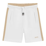 Boss Bermuda Tinta Unita con Elastico In Vita per Bambino J52284 BIANCO BOSS 