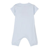 Burberry Pagliaccetto Girocollo Tinta Unita con Stampa per Neonato 8100678 AZZURRO BURBERRY 