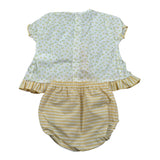 Calamaro Completo 2 Pezzi Camicia-Culotte per Neonata 11198 BIANCO/GIALLO CALAMARO 