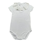 Calamaro Body Mezza Manica Tinta Unita con Colletto per Neonata 19109 BIANCO CALAMARO 