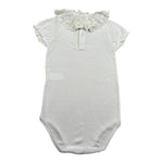 Calamaro Body Mezza Manica Tinta Unita con Colletto per Bambina 19109J BIANCO CALAMARO 