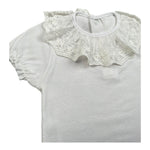 Calamaro Body Mezza Manica Tinta Unita con Colletto per Bambina 19109J BIANCO CALAMARO 