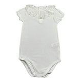 Calamaro Body Mezza Manica Tinta Unita con Colletto per Bambina 19109J PANNA CALAMARO 