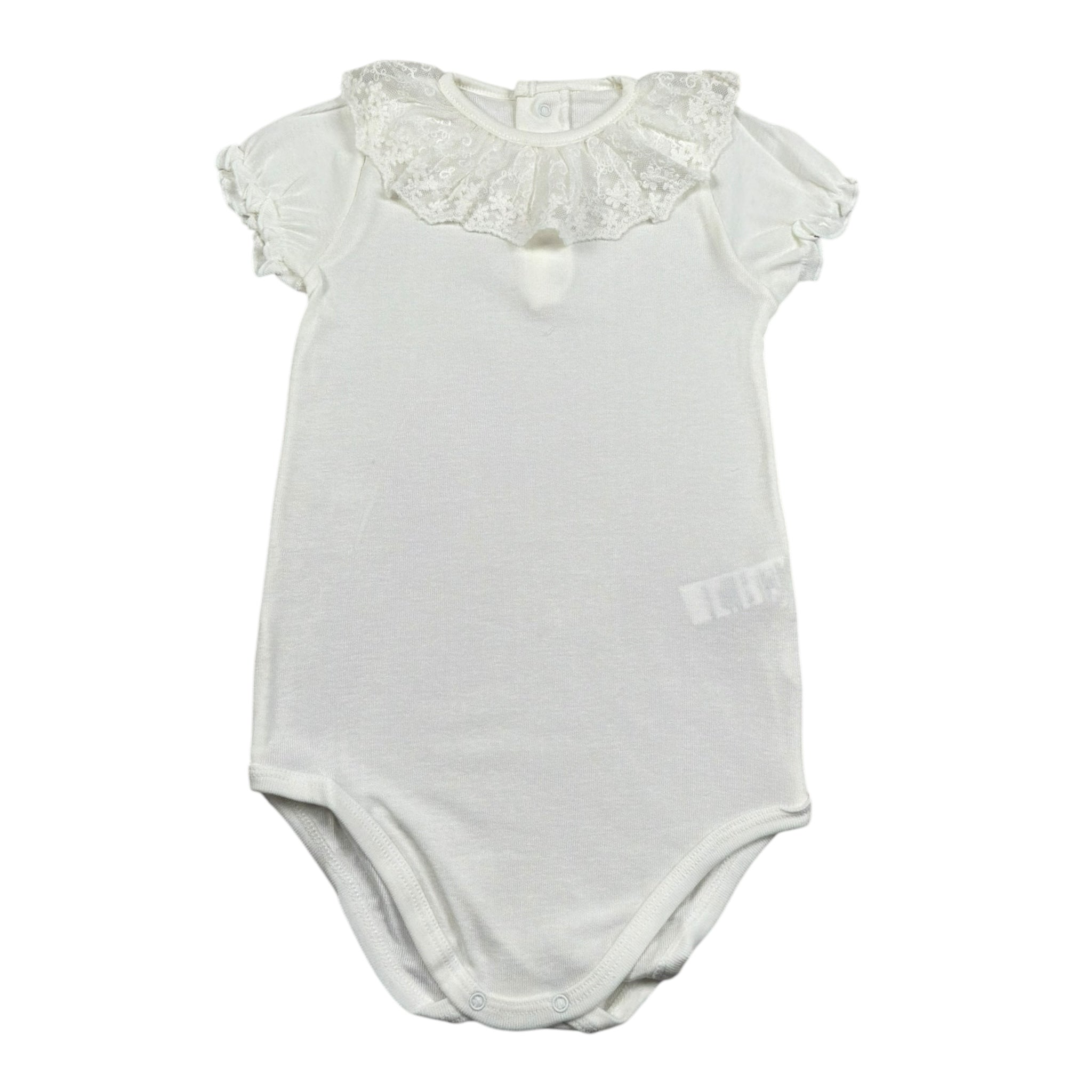 Calamaro Body Mezza Manica Tinta Unita con Colletto per Bambina 19109J PANNA CALAMARO 