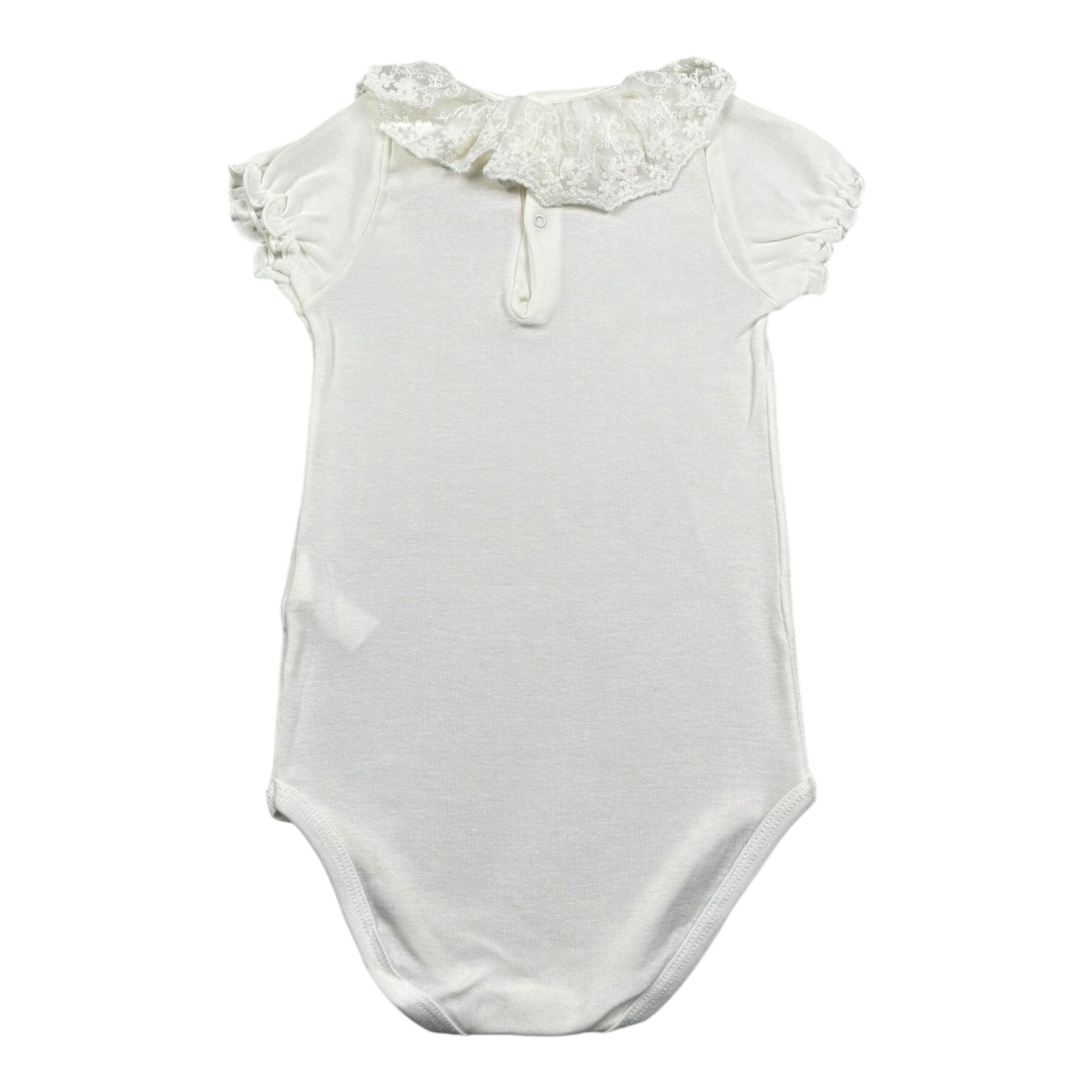 Calamaro Body Mezza Manica Tinta Unita con Colletto per Bambina 19109J PANNA CALAMARO 