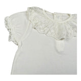Calamaro Body Mezza Manica Tinta Unita con Colletto per Bambina 19109J PANNA CALAMARO 