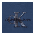 Calvin Klein T-Shirt Girocollo Tinta Unita con Stampa per Bambino IB0IB02359 BLU CALVIN KLEIN 