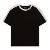 Calvin Klein T-Shirt Tinta Unita con Profili In Contrasto per Bambino IB0IB02457 NERO CALVIN KLEIN 