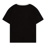 Calvin Klein T-Shirt Tinta Unita con Profili In Contrasto per Bambino IB0IB02457 NERO CALVIN KLEIN 