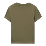 Calvin Klein T-Shirt Girocollo Tinta Unita con Stampa per Bambino IBO2351T VERDE CALVIN KLEIN 