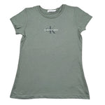 Calvin Klein T-Shirt Girocollo Tinta Unita con Stampa per Bambino IG0IG014700XX VERDE CALVIN KLEIN 