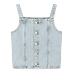 Calvin Klein Top In Denim tinta unita Azzurro per Bambina IG0IG02389 AZZURRO CALVIN KLEIN 