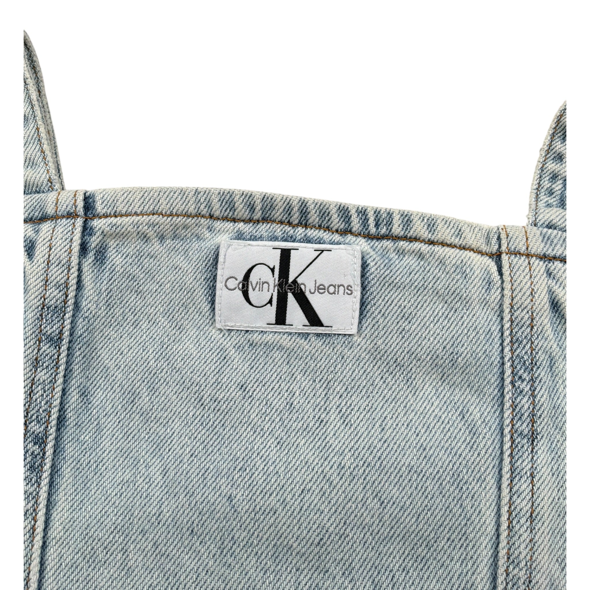 Calvin Klein Top In Denim tinta unita Azzurro per Bambina IG0IG02389 AZZURRO CALVIN KLEIN 